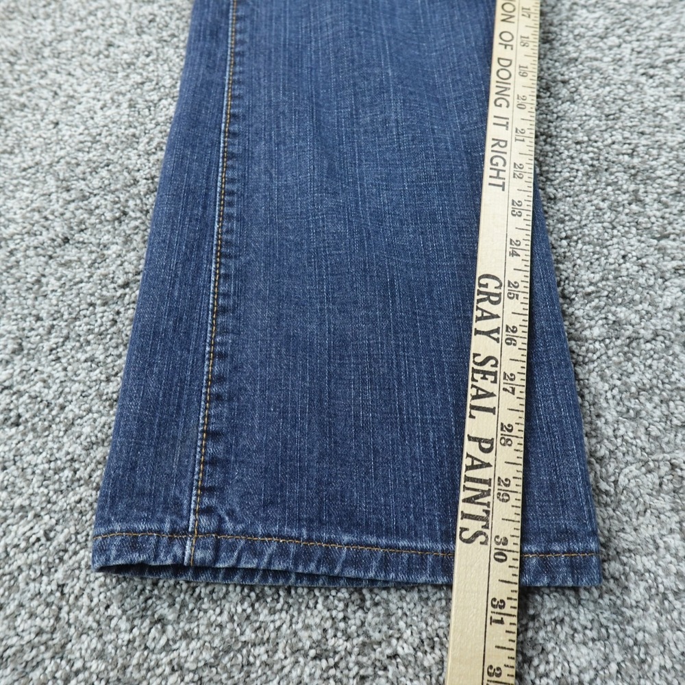Wrangler Jeans Womens 11 Dark Blue Denim Pants Boot Cut Flame Resistant Western - Picture 3 of 12